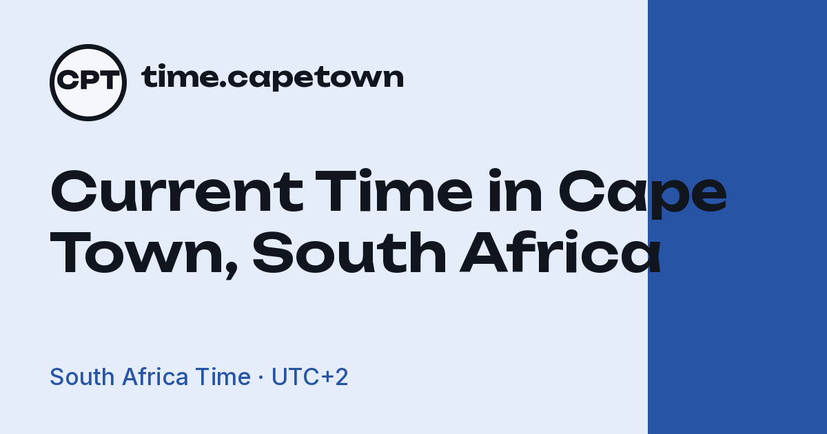 Current Time in Cape Town, South Africa